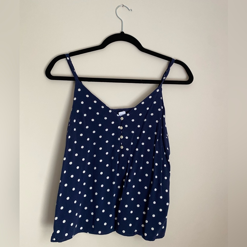 Blue Polka Dot Tanktop